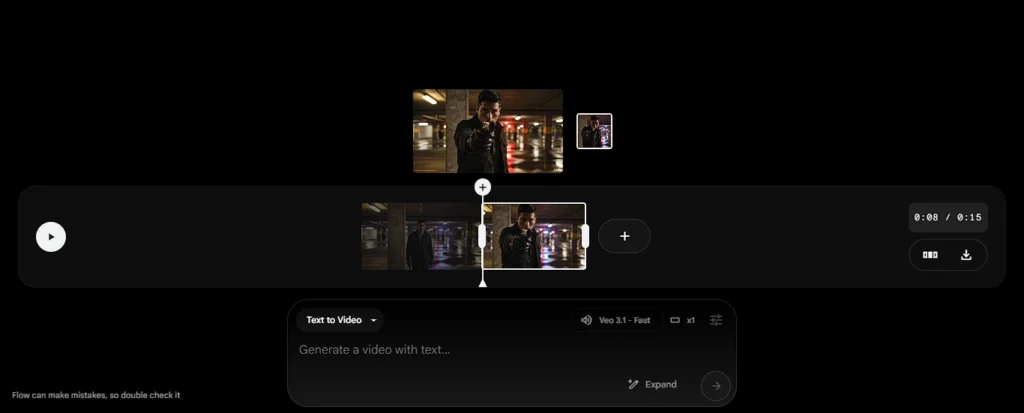 Google Flow AI Scene builder Scene 2