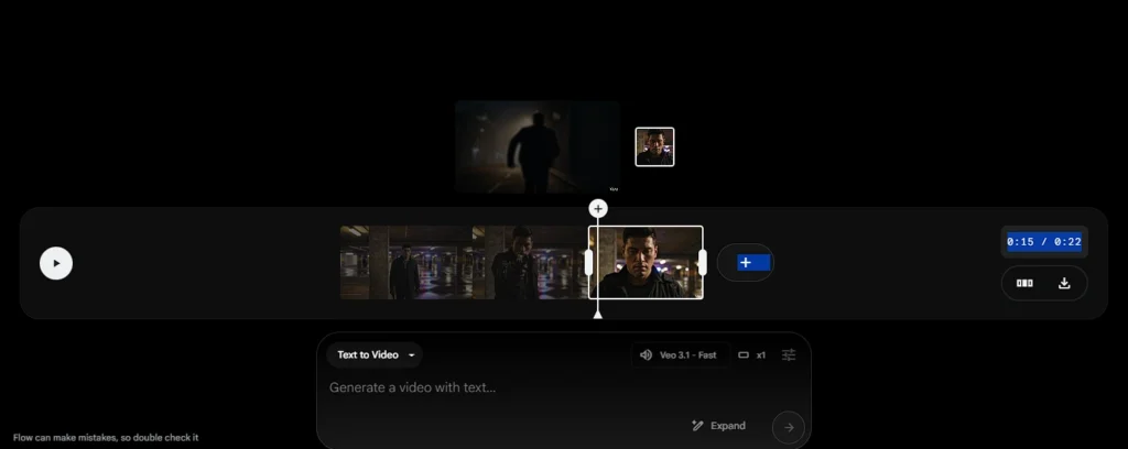 Google Flow AI Scene builder Scene 3