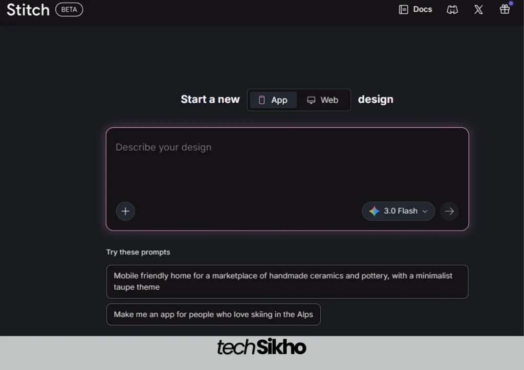 Google Stitch AI Dashboard